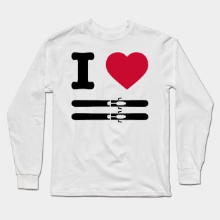 I Heart Skiing Long Sleeve T-Shirt